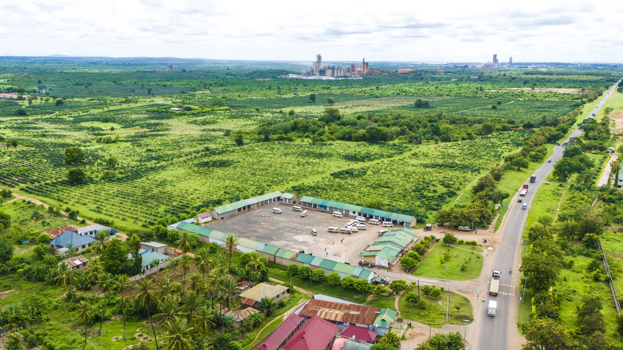 Aerial view of the site