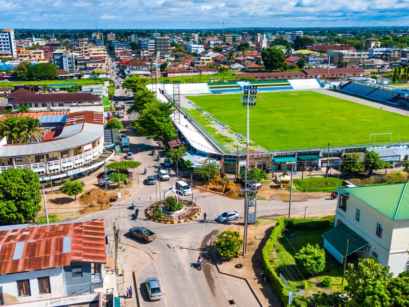 City roundabout and stadium